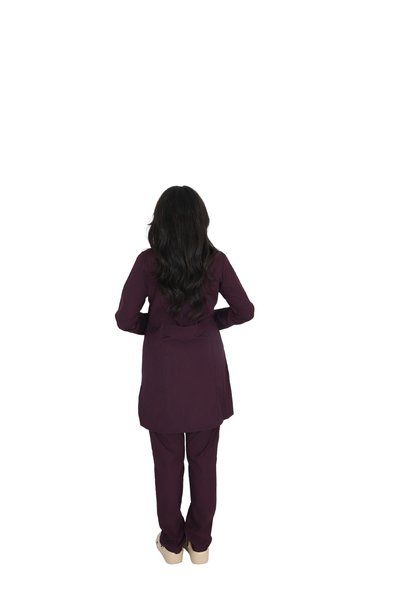 ufukscrubs H/025 2 Pcs Judge Collar Uniform Doctor Nurse Student Lycra Fabric Scrubs Set