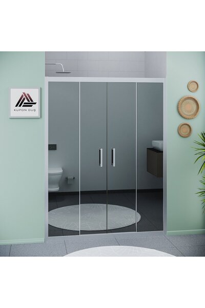 Kupon Duş Vesta D400 İki Duvar Arası 2 Sabit 2 Sürgü Duşakabin Parlak Profil ...