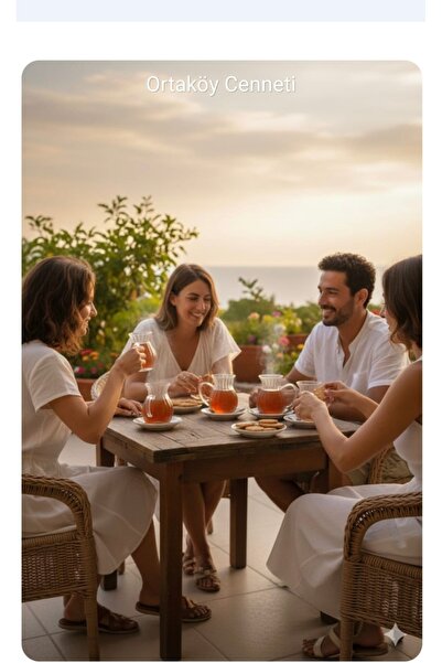 ORTAKÖY CENNETİ 6 Pcs Broksiklet Tea Cups with Handles, Stylish, Delicate, He...