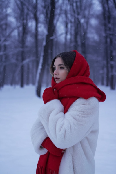 JACA Set de eșarfe și mănuși pentru femei cu textura moale și umflată