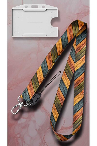 chic crazze حبل تعليق للرقبة بنمط ملون نابض بالحياة لبطاقة الهوية وحزام الهاتف