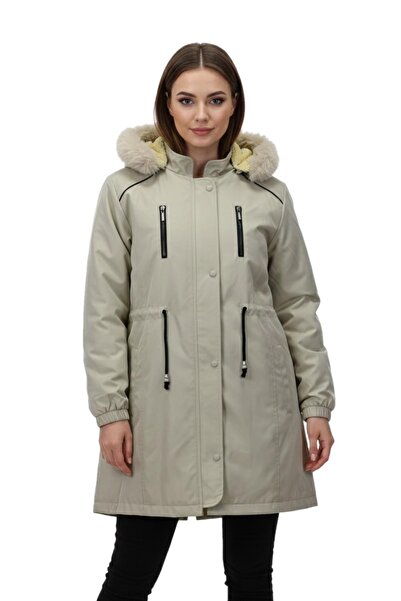 BAGLAN Women's Hooded Plush Inside Coat Bgl-St05028
