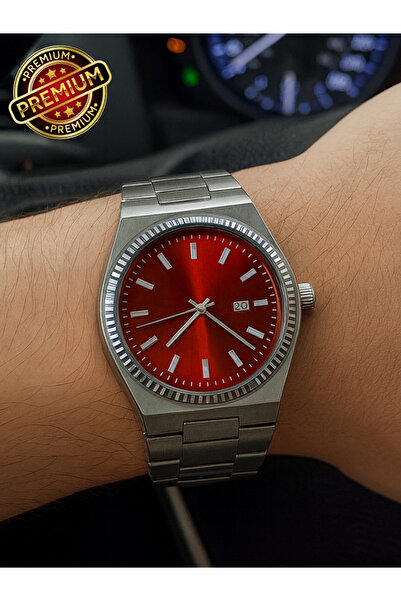 arpat time saat aksesuar Premium Red Dial, Stylish Steel Men's Watch with a C...