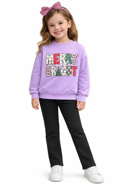 mışıl mışıl kids Costum din două piese pentru fete, de culoare liliac, cu tem...