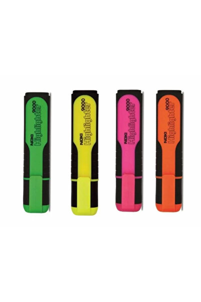 Noki قلم تحديد ملون أصفر أخضر برتقالي وردي عبوة من 4 قطع
