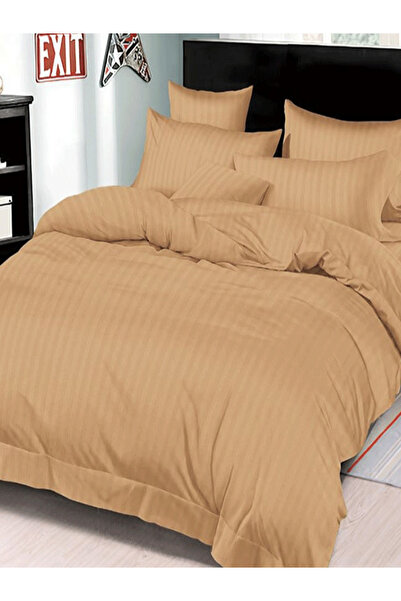 Pucioasa Damask bed linen for double bed 2 people Pucioasa, 4 pieces, Finet, Mustard