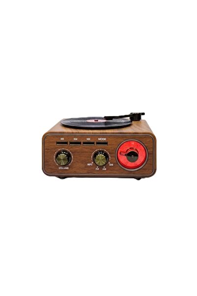 NEALIRSANUCUZ MD-1317BT Bluetooth Nostaljik Tasarım Hoparlör Radyo Plak Çalar...