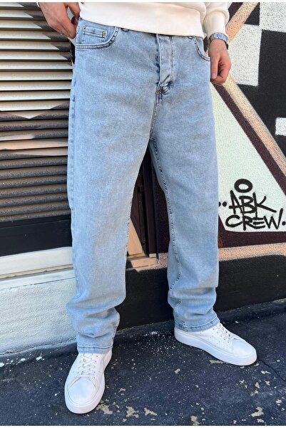 ElitWear Erkek Yıkamalı Baggy Rahat Kalıp Pantolon