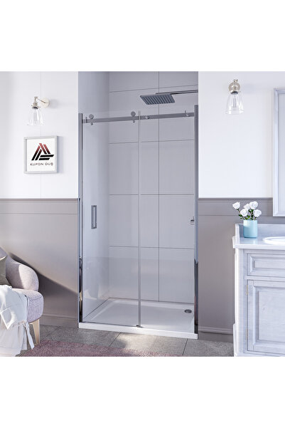 Kupon Duş Sirius D200 1 Sabit Cam 1 Kayar Kapı Parlak Aksam Şeffaf Cam Askılı...