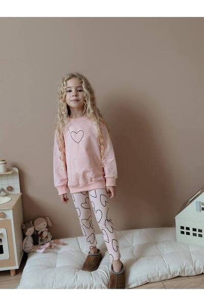 lesa kids wear Girls Heart Tights Set