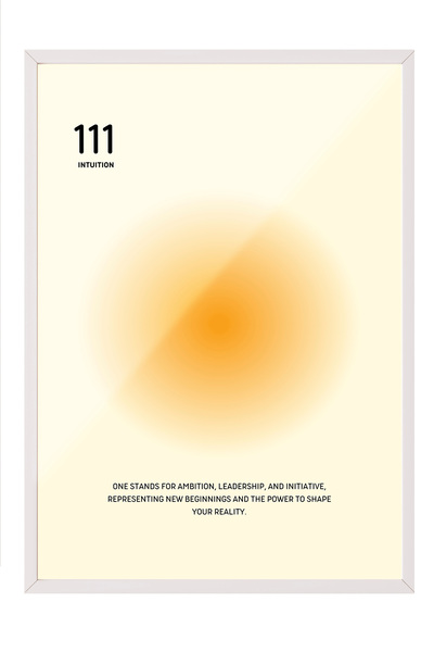 Zestia Tablou de perete cu ramă albă 111 Intuition – Decor pentru sufragerie ...