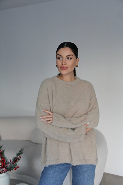 Julidress Crew Neck Soft Bearded Oversized Premium Sweater