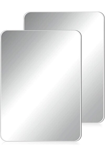 The Bros مرآتان مغناطيسيتان للخزانة (4 × 5.8 بوصة) مرآة مكياج مغناطيسية مستطيلة