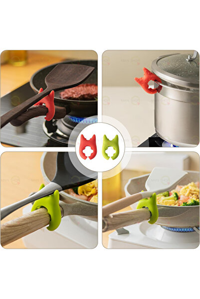MAİN SHOP 4 Pieces of Spoon and Ladle Holder Attachment for Pans and Pots M-50
