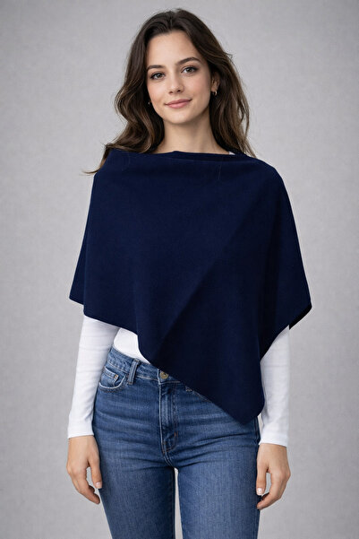 Sebir Moda Asimetrik Kesim Triko Akrilik Panço