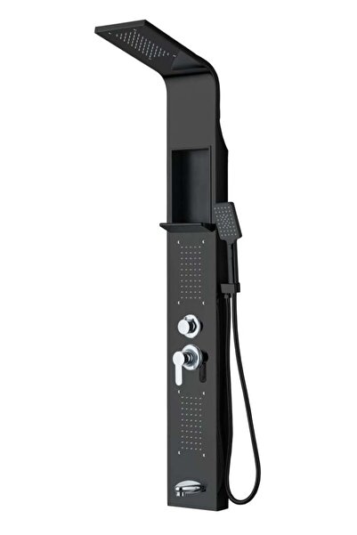 Kupon Duş Aqua Siyah Panel Duş Seti