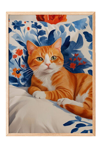 Zestia Tablou de perete cu ramă din lemn, decor confortabil pentru salon cu p...