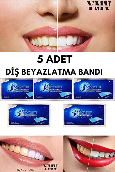 YMV 5 ADET PROF 3D ANINDA BEYAZLATICI DİŞ BANDI ÇİFTLİ ALT ÜST DİŞ BEYAZLATMA...