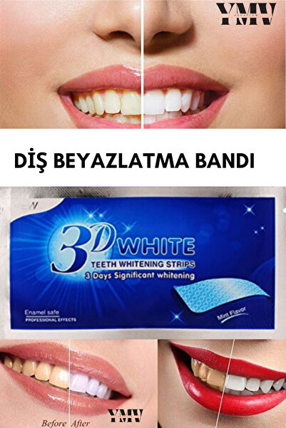 YMV 1 ADET PROF 3D ANINDA BEYAZLATICI DİŞ BANDI ÇİFTLİ ALT ÜST DİŞ BEYAZLATMA...