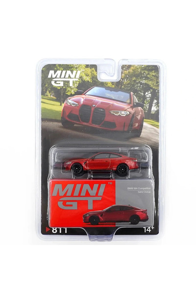 TOYFEST سيارة ميني جي تي 1/64 بي إم دبليو إم4 كومبتيشن (جي82) بلون برتقالي الساحر - عبوة بلاستيكية