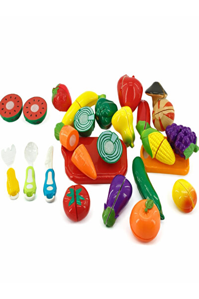 a v d a 41 قطعة من الفواكه والخضروات القابلة للتقطيع، لعبة تعليمية لتقطيع الف...