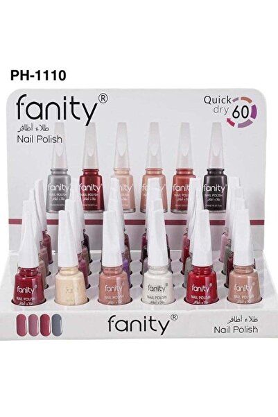 fanity مجموعة طلاء أظافر ملونة - 24 قطعة
