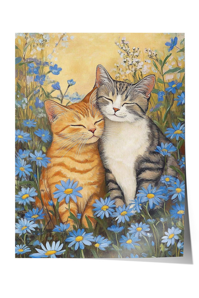 Zestia Poster Happy Cats Garden Decor pentru hol