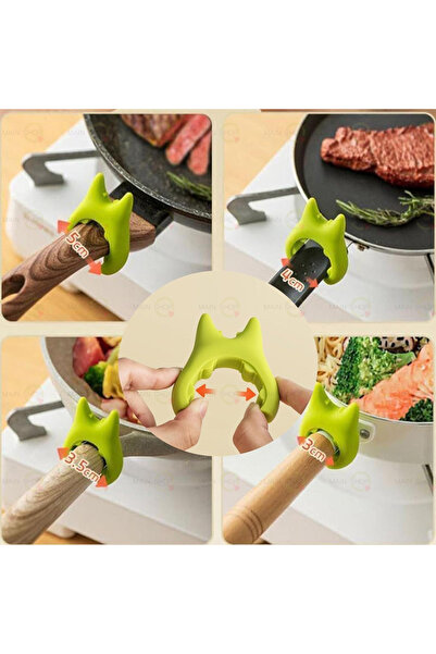 MAİN SHOP 2 قطعة من حاملات الملاعق السيليكونية للمقالي والأواني |   مساعد المطبخ المقاوم للحرارة M-50