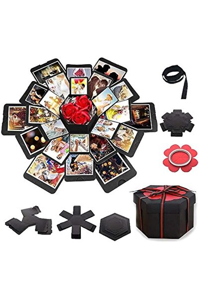 The Bros مجموعة صندوق هدايا فاخر بتصميم انفجاري - ألبوم صور يمكنك صنعه بنفسك، عيد الحب، ذكرى الزواج، ب