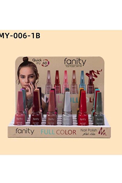 fanity مجموعة طلاء أظافر فانيتي مع 24 قطعة متعددة الألوان