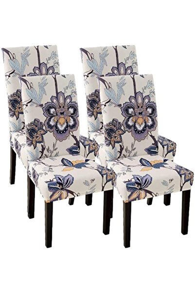 The Bros مجموعة أغطية كراسي الطعام (4 قطع)، أغطية حماية كراسي متعددة الاستخدامات، غطاء مقعد بارسون مطاطي