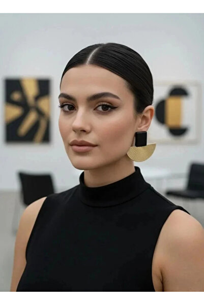 Dorvina 316L Stainless Steel Antiallergic Gold Black Vintage Design Women Ear...