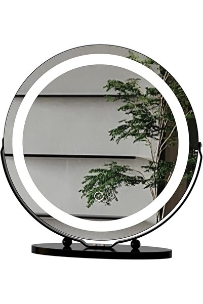 The Bros مرآة مكياج مضاءة بإضاءة LED (أسود)