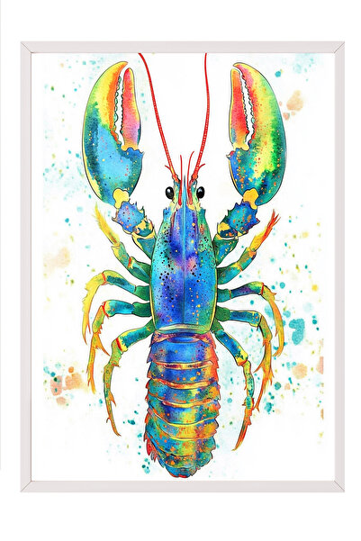 Zestia Ζωγραφική τοίχου με λευκό πλαίσιο, πολύχρωμη διακόσμηση γραφείου με ασ...