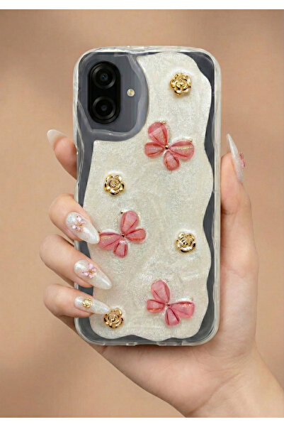 Rivor غطاء متوافق مع هاتف سامسونج جالاكسي A07 مع حماية للكاميرا ونقش الفراشة ...