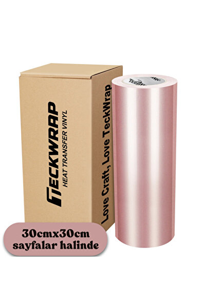 Teckwrap Craft - Rose Gold - PU HTV - Iron On_Isı Transfer Vinili - 1 Adet / 30cm X 30cm