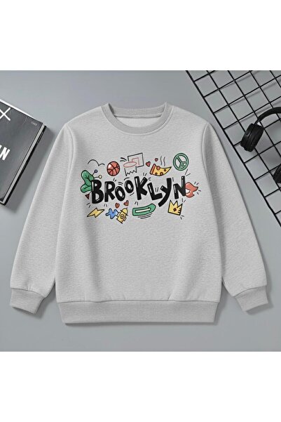 No Plan băiat cu imprimeuri mixte brooklyn swea tricou