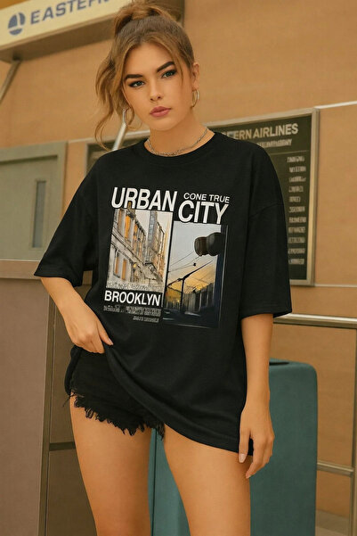 BENROMA تي شيرت بروكلين مطبوع للجنسين