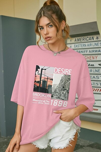 BENROMA تي شيرت بروكلين مطبوع للجنسين