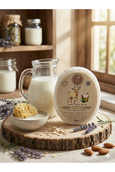 DEJA VU MUSE ORGANIC MARKET صابون طبيعي بالاسفنجة مع خلاصة حليب الماعز