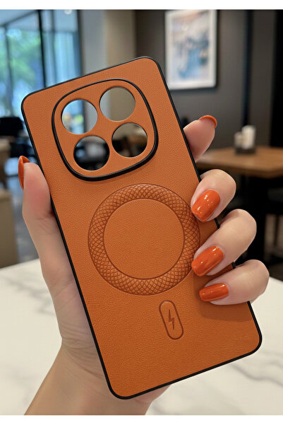 TechTrove Xiaomi Redmi Note 14 Pro Plus Uyumlu MagSafe Destekli Lüks Deri Gör...