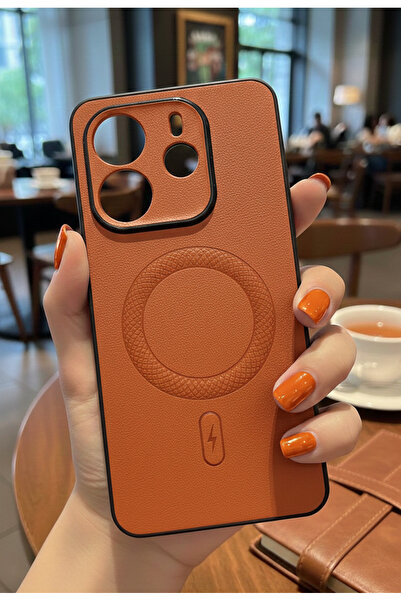 TechTrove Xiaomi Redmi Note 14 5G Uyumlu MagSafe Destekli Lüks Deri Görünümlü...