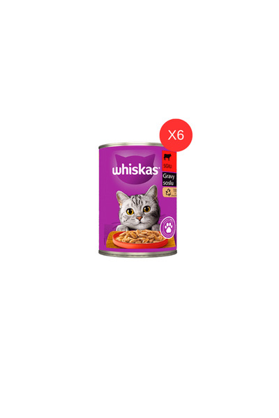 Whiskas Sığır Etli,Biftekli Konserve Kedi Maması 400 Gr X 6 ADET