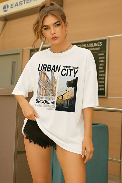 E-ROMA تي شيرت بروكلين مطبوع للجنسين