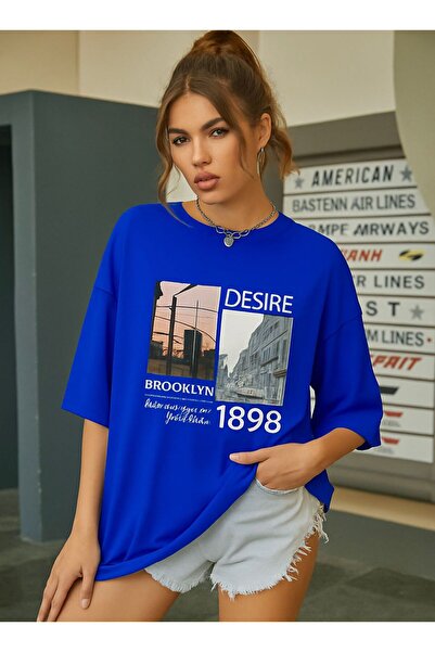 E-ROMA Μπλουζάκι UNISEX με στάμπα Μπρούκλιν