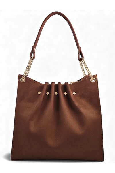 Evident حقيبة كتف نسائية مطوية بتفاصيل سلسلة تابا نوبوك