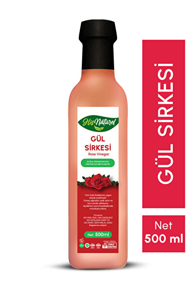 Organik Yıllanmış Gül Sirkesi Doğal Fermantasyon 500 ml.