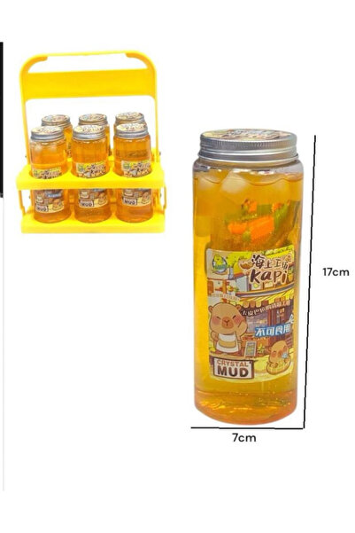 Toybox جل سلايم شفاف كريستالي - جل فقاعات سلايم كريستالي بنكهة عصير الأناناس للأطفال، قطعة واحدة