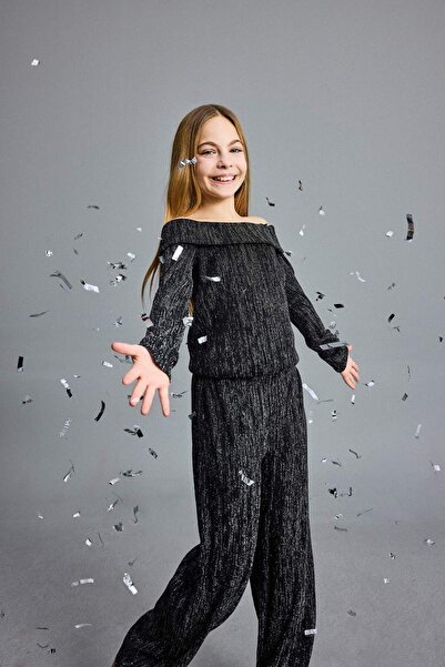 DeFacto Set de 2 piese cu tematică de Anul Nou pentru fete, din țesătură cu s...