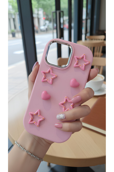 TechTrove Apple iPhone 11 Uyumlu 3D Kabartmalı Yıldız ve Kalp Figürlü Lansman...